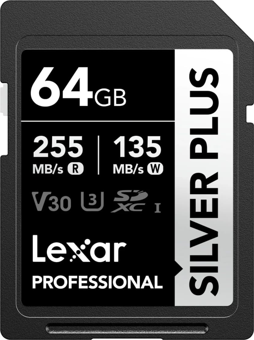 Thẻ nhớ Lexar Professional Silver Plus SDXC UHS-I V30 64GB