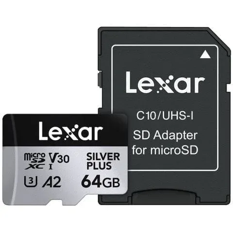 Thẻ nhớ Lexar Silver Plus microSDXC UHS-I V30 64GB